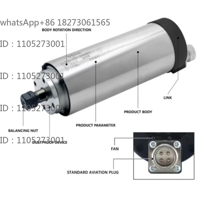 24000RPM Round Water‑Cooled Sp - Cnc Spindle Motor recension och pris